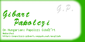 gibart papolczi business card